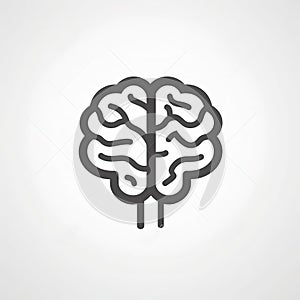 brain vector lamp icon left and right