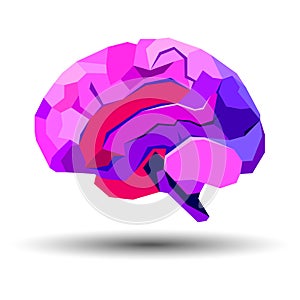 Brain vector symbol illustration mind icon human concept idea