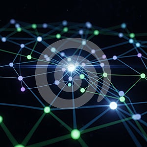 Brain visually depicting abstract computational or technological