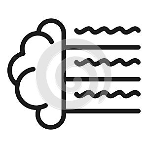 Brain waves icon outline vector. Human mind