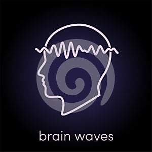 Brain waves vector icon