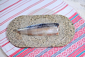 Brainless crude mackerel photo