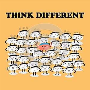 Brains think and act differently