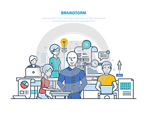Brainstorm, big ideas, solutions, creative creative creative thinking, start-up.