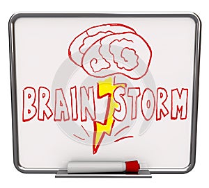 Brainstorm - Dry Erase Board with Red Marker