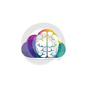 Brainstorm power thinking brain Logotype icon