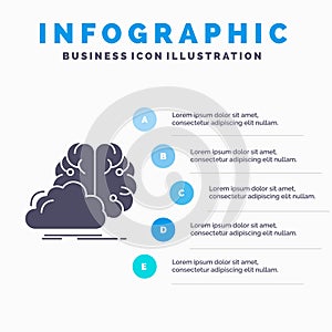 brainstorming, creative, idea, innovation, inspiration Infographics Template for Website and Presentation. GLyph Gray icon with