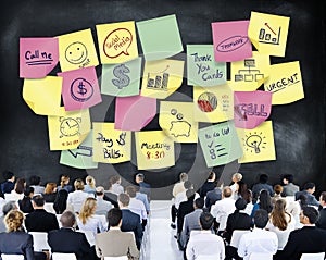 Brainstorming Discussion Plan Marketing Graphic Concept