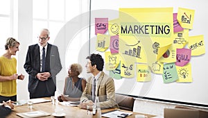 Brainstorming Discussion Plan Marketing Graphic Concept