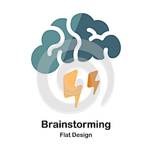 Brainstorming Flat Icon photo