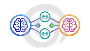 Brainstorming & Idea Exchange: Collaborative Thinking Vector, vector design Generative AI