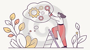 Brainstorming Ideas, Creative Problem Solving Process, vector design Generative AI