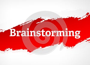 Brainstorming Red Brush Abstract Background Illustration photo