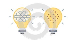 Brainstorming Lightbulbs, Idea Generation & Creativity, vector design Generative AI