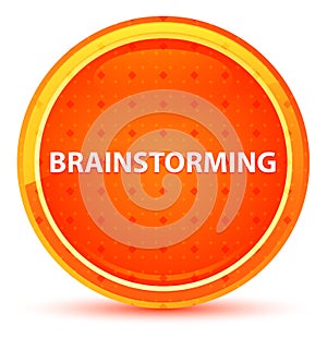 Brainstorming Natural Orange Round Button photo