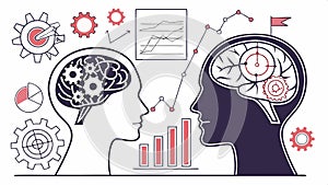 Brainstorming session, creative thinking illustration vector design Generative AI