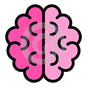 Brainstorming success icon vector flat