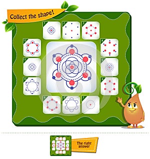 Brainteaser game collect the shape