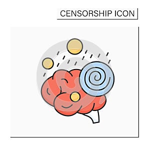 Brainwash color icon photo