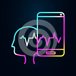 Brainwash, intellectual, wave nolan icon. Simple thin line, outline vector of social addict icons for ui and ux, website photo