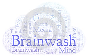 Brainwash word cloud. photo