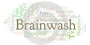 Brainwash word cloud. photo