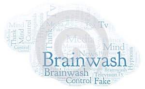 Brainwash word cloud. photo