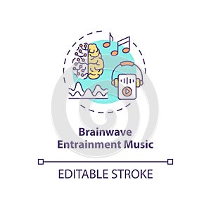 Brainwave entertainment music concept icon