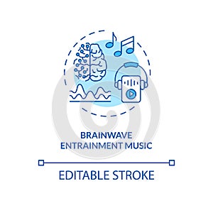 Brainwave entertainment music concept icons photo