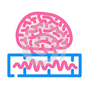 brainwaves neuroscience neurology color icon vector illustration