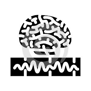 brainwaves neuroscience neurology glyph icon vector illustration
