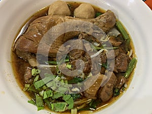 Braised Beef Noodles and Chicken Drumsticks