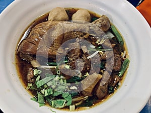 Braised Beef Noodles and Chicken Drumsticks