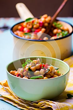 Braised cheakpea with vegetables ..style rustic