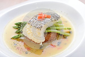 Braised cod fish