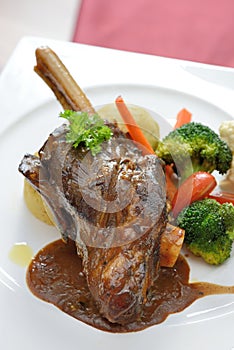 Braised lamb shank