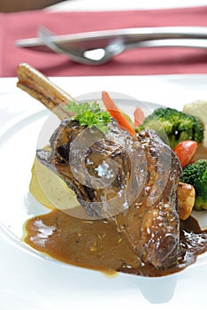 Braised lamb shank