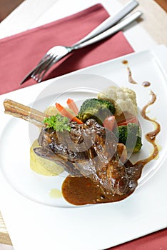 Braised lamb shank