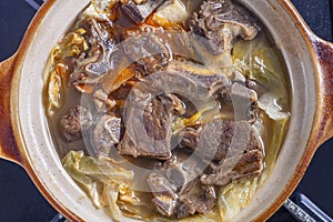 Braised mutton hot pot.