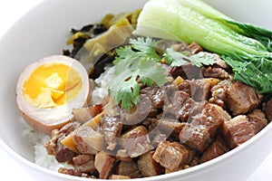 Braised pork rice , taiwanese cuisine