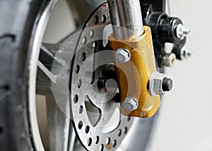 Brake disk on mini motorbike