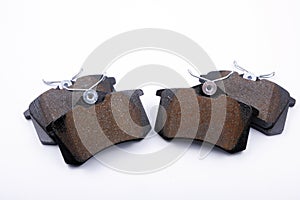 Brake pads - 4 pieces on a white