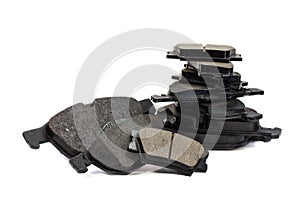 Brake pads on a white background.