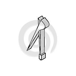 brake spring plier isometric icon vector illustration