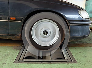 Brake testing system of car