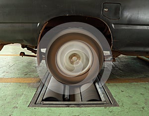 Brake testing system of car