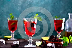 Bramble drink, front view