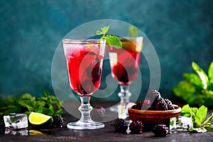 Bramble drink, front view