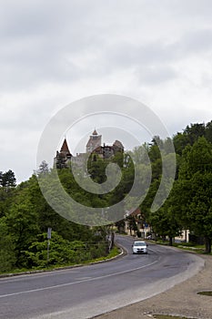 The Bran Castle, Bran museum and the main road