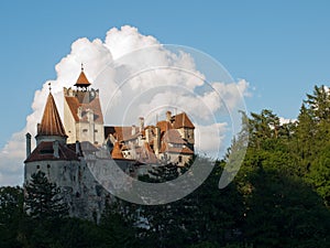 Bran castle and a guard tower 